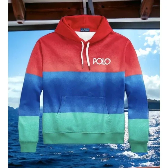 Polo Ralph Lauren RRL Comfort Hoodie Jacket Rare Ombre Mens XL New Fast Ship